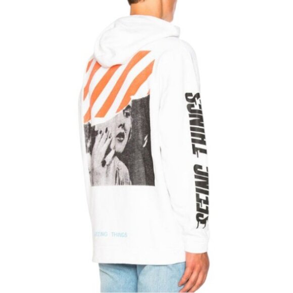 Off-White Seeing Things Photocopy Marilyn Monroe graphic hoodie size L - Picture 2 of 12